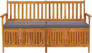vidaXL Outdoor Storage Bench Deck Box for Patio Furniture Solid Wood Acacia by CozyNest Decor
