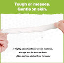 Crocodile Cloth Power Scrub - 6 pack. 480 (15" x 10") Heavy Duty Cleaning Wipes. Safe on Skin & Multiple Surfaces. Infused with Aloe & Vitamin E. Textured, Large, Pre-Moistened & Absorbent. by CozyNest Decor