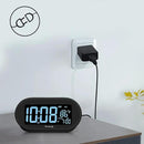 DreamSky Alarm Clocks for Bedrooms, Auto Set Digital Desk Clock for Bedside Nightstand, Electric Clock with Dimmable Brightness Dimmer, Auto DST, USB Port, Date, Temperature, Snooze by CozyNest Decor