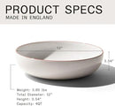 Made In Cookware - Serving Bowl - White With Red Rim - Porcelain England by CozyNest Decor