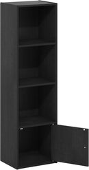 Furinno Luder Shelf Bookcase with 1 Door Storage Cabinet, Blackwood by TinyTreasures Baby Boutique