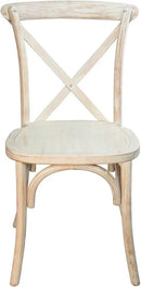 EMMA + OLIVER Lime Wash X-Back Chair by CozyNest Decor