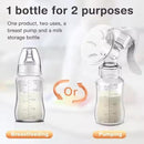 Manual Breast Pump Portable Breastfeeding Pump for Travel, Compact & Easy-to-Use Milk Extractor, Comfortable Handheld Pump for Nursing Moms with Breast Shield 5 Fl Oz/150ml+Lid by TinyTreasures Baby Boutique