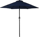 Sunnydaze Outdoor Patio Umbrella - Polyester Table Market Umbrella with Push-Button Tilt and Crank - 6 Sturdy Ribs - Blue - 7.5ft by GreenHaven Gardens