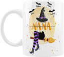Personalized Witch Mug for Nana - Kids Names, 11 or 15 Oz Coffee Cup - Fall Gift for Her by TinyTreasures Baby Boutique