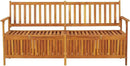 vidaXL Stable Solid Acacia Wood Storage Bench - Weather-Resistant Wooden Patio Furniture with Ample Storage Space & Comfortable Seating by CozyNest Decor
