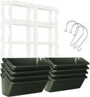 Vertical Wall Hanging Planter, 4-Tier Hanging Planter Rack, 8 Pockets Plant Vegetable Fruit Herb Hanging Pocket Holder Flowerpot or Flowers Vegetables Herb (Army Green) by CozyNest Decor