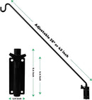 MIXXIDEA 2 Packs Heavy Duty Extended Reach Wall Mounted Deck Hook Wall Pole, Wall Bracket Direction and Length Adjustable Plant Bracket for Bird Feeders, Planters, Suet Baskets, Lanterns, Wind Chimes by GreenHaven Gardens