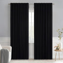 MIULEE Black Back Tab Blackout Curtains 84 Inch Length 2 Panels Set for Living Room Bedroom, Halloween Rod Pocket/Pinch Pleat Thermal Insulated Room Darkening Pleated Light Blocking Drapes, W66 x L84 by TinyTreasures Baby Boutique