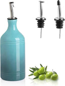 Sweejar Ceramic Olive Oil Dispenser Bottle, Opaque Oil Cruet Protects Oil to Reduce Oxidation, Suitable for Oil, Vinegar, Coffee Syrups & Other Liquids, Pack of 1, 15.5 Fl Oz (Gradient Blue) by CozyNest Decor