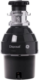 GE Disposall Batch Feed 3/4 Horsepower Motor Garbage Disposer, Good for Grinding: Vegetable Peels & Small Bones, Easy Install Kit, Non-Corded, Recommended for 2-4 Person Homes, GFB760N by CozyNest Decor