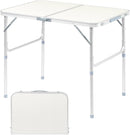 Outvita 3ft Portable Folding Camping Table, Outdoor Waterproof Adjustable Height Table, Aluminum Lightweight Suitcase Foldable Table for Picnic BBQ Beach Dining by GreenHaven Gardens