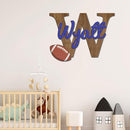 Personalized Football Name Sign, Wooden Monogram Name Sign, 2 Layers of Wood, Football Nursery Decor, Baby Name Sign Wood Sign, Football Gift, Nursery Name Sign for Baby Boy gift/21 by TinyTreasures Baby Boutique