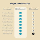 BEABA Babycook Solo 4 in 1 Baby Food Maker, Puree Steamer and Blender for Purees, Grinder with Auto Steam Cooking, Lrg Capacity 4.5 Cups 27 Servings in 20 Mins, White by TinyTreasures Baby Boutique
