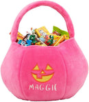 Personalization Universe Jack-o'-Lantern Embroidered Plush Halloween Treat Bag, Candy Bag, Perfect for Trick or Treating by TinyTreasures Baby Boutique