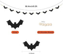 2 Packs Halloween Decorations Garland, Felt Bats Halloween Decor Banner with Wood Beads for Fireplace Mantel Fireplace Home Indoor by CozyNest Decor