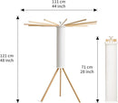 JOOM Tripod Clothes Drying Rack, Garment Rack Portable and Foldable Space Saving Laundry Drying Rack - Drying Rack Clothing 12 Rods Wooden by CozyNest Decor