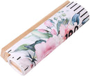 Kids Growth Chart, Wood Frame Fabric Canvas Height Measurement Ruler from Baby to Adult for Child's Room Decoration 7.9 x 79in (7.9 x 79in, Flowers) by TinyTreasures Baby Boutique