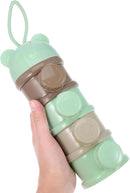 IMIKEYA Stackable Formula Dispenser - 4-Layer Milk Powder Container for Travel Light Green by TinyTreasures Baby Boutique