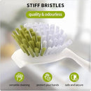 Dish Brush Scrub Brush with Handle - 3 Pack Stiff Bristles Dish Scrubber for Cleaning Pots,Pans,Dishes & Kitchen Sink - Hard Bristles,No Residue by CozyNest Decor