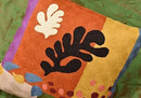 Matisse Coral Pillow Cover | Orange Modern Pillows | Modern Chair Cushion| Farmhouse Pillows | Flower Outdoor Pillow | Mid Century Chair Cushion | Hand Embroidered Wool Size 18x18 by CozyNest Decor