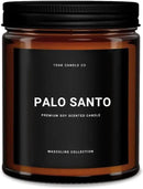1OAK Scented Candles for Men - Palo Santo Candle - Mens Candles for Home - Masculine Candle - Long Burning Premium - Soy Wax (7oz.) by CozyNest Decor