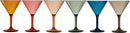 Unbreakable Pastel Color Acrylic Martini Glasses | Set of 6