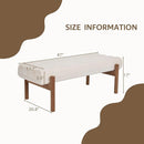 White Modern Bench Upholstered End of Bed Bench Chenille Fabric Bedroom Bench for Entryway Living Room Vanity Makeup Room, 47" Long, Wooden Legs by CozyNest Decor