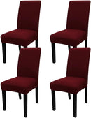 JQinHome 4 Pcs Dining Chair Slipcover, High Stretch Removable Washable Chair Seat Protector Cover for Home Party Hotel Wedding Ceremony by CozyNest Decor