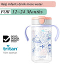 Evorie Tritan Spill Proof Toddler Straw Sippy Cup, 10 oz for Baby and Toddlers 1-3 Years Old, No Spill Straw Water Bottle with Removable Handles, Ideal for School, BPA-Free, Travel in Space by TinyTreasures Baby Boutique