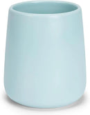 Bathroom Tumbler Cup Ceramic 13.5oz Reusable Toothbrush Cup 400ml,Toothbrush Holder Adequate for Your Bathroom (Cyan) by CozyNest Decor