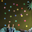 Colorful Polka Dot Wall Decals Watercolor Dots Wall Sticker for Kids Baby Girls Teens and Nursery Room (6 Sheets) by TinyTreasures Baby Boutique