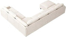 Nolany Modular U-Shape Oversized Corner Sectional Sofa with Storage Ottoman, Corduroy Fabric, Beige, 72.9"D x 128.5"W x 35"H by CozyNest Decor
