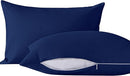 NTBAY 2 Pack Pillows with Microfiber Pillowcases, Soft Cotton Down Alternative 13x18 Zippered Pillows for Sleeping in Crib - Machine Washable - Breathable Travel Pillows, Navy Blue by TinyTreasures Baby Boutique