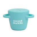Bella Tunno Snack Cups for Toddlers, Silicone Spill Proof Food Container with Lid, Babies & Kids 6-12 Months, Savage Snacker by TinyTreasures Baby Boutique