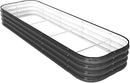 DaisyVibe Raised Garden Bed Kit, Planter Raised Garden Boxes Outdoor, Oval Large Metal Raised Garden Beds for Vegetables Flowers (Grey, 6.5ftx2ftx1ft) by CozyNest Decor