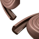 Roving Cove HeftyFit Edge Protector for Baby Proofing (12ft Large Edge Only), Heavy-Duty Soft Rubber Foam Furniture Edge Bumper Guard, Desk Edge Cushion, Wall Corner Covers, 3M Adhesive, Coffee Brown by TinyTreasures Baby Boutique
