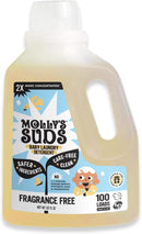 Molly's Suds Baby Liquid Laundry Detergent | Removes Formula, Poop & Spit-Up Stains | Extra Gentle for Infants, Babies, Toddlers (Fragrance Free, 100 Loads) by TinyTreasures Baby Boutique
