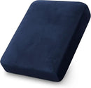 PrinceDeco Stretch Velvet Couch Cushion Cover,Soft Fitted Cushion Slipcover for Arm Chair Sofa Cushion Furniture Protector Seat Cushion Sofa Cover Width Up to 29.5", Navy by CozyNest Decor