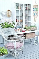 Bellaa 22906 Wind Chimes Outdoor, Garden Decorations, Musical, Indoor/Outside Windchimes, Beach, Ocean Breeze, Gifts for Mom, Gift for All Occasions, Capiz Sea Glass Shells Wood White Blue Green by CozyNest Decor