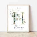 IZI POD Personalized Wooden Name Sign, Floral Monogram Nursery, Eucalyptus tree, Nursery Name Sign Boho Floral Pattern, Baby Name Sign, Wooden name signs for nursery, Wildflower Decor gift/16 by TinyTreasures Baby Boutique