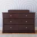 Storkcraft Crescent 6 Drawer Bedroom Dresser (Espresso) – GREENGUARD Gold Certified Dresser for Kids Bedroom by TinyTreasures Baby Boutique