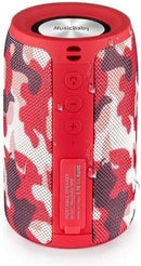 MusiBaby Bluetooth Speaker Wireless Portable, IPX5 Waterproof Bluetooth Speakers with Dual Pairing, 24H Playtime, Rich Stereo Bass for Home, Travel, Party, Outdoor | Electronic Gifts (Camo Red) by TinyTreasures Baby Boutique