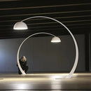 Prismatica | Half Arc Metal Floor Lamp with Brushed Finish | Modern Look for Living Room by CozyNest Decor
