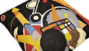Kandinsky Grand Torre Kiev Pillow Cover Black Abstract Pillowcase Modern Couch Pillowsham Chair Cushions Handembroidered Wool 18x18 Inch by CozyNest Decor