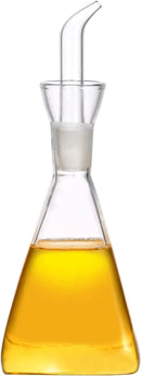 ELETON Olive Oil Dispenser Borosilicate Glass Bottle - 8 oz 250ml Non Drip Dispenser - Leak Proof Pourer Vinegar Drizzler Cruet - Easy Clean Drip Free Bottles for Kitchen by CozyNest Decor