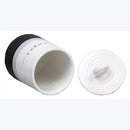 Young's Inc. 4 Pcs Set Rustic Modern Ceramic Canisters- Storage Container for Kitchen and Bathroom - Beautiful Home Decor Accent to Store Food, Coffee, Tea, and More - Black, White by CozyNest Decor