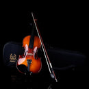 Rhythm Violin Set for Beginners,Acoustic Violins Starter Kit Package for Student,Beginners Fiddle with Hard Case, Rosin, Shoulder Rest, Bow, and Extra Strings (NATURAL, Full) by TinyTreasures Baby Boutique