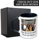 Personalized Coffee Mug, Custom Photo Text 11 Oz Ceramic Mug, Customized Picture Name Tea Cup, Unique Gift Idea, Taza Cafe Personalizadas Fotos, Cute Custom Gifts Mom Women Men, Father's Day, Black by TinyTreasures Baby Boutique