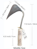 HandPlowHoe Gardentool with Safety Cover for Easy Gardening, Weeding and Farming Made by Korean Master Blacksmith (M GLOVE) by GreenHaven Gardens